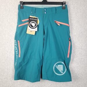 Endura Women's‎ SingleTrack II MTB Cycling Shorts XS Spruce Green NWT E8116